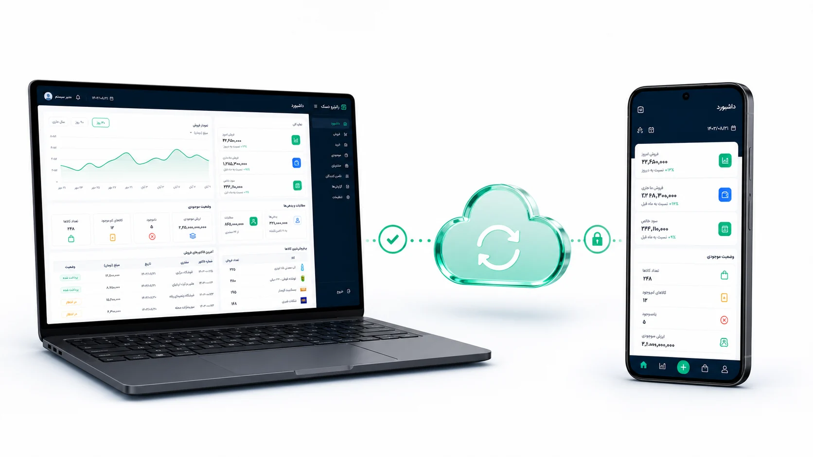 همگامسازی امن RunitroDesk میان لپتاپ و گوشی اندرویدی